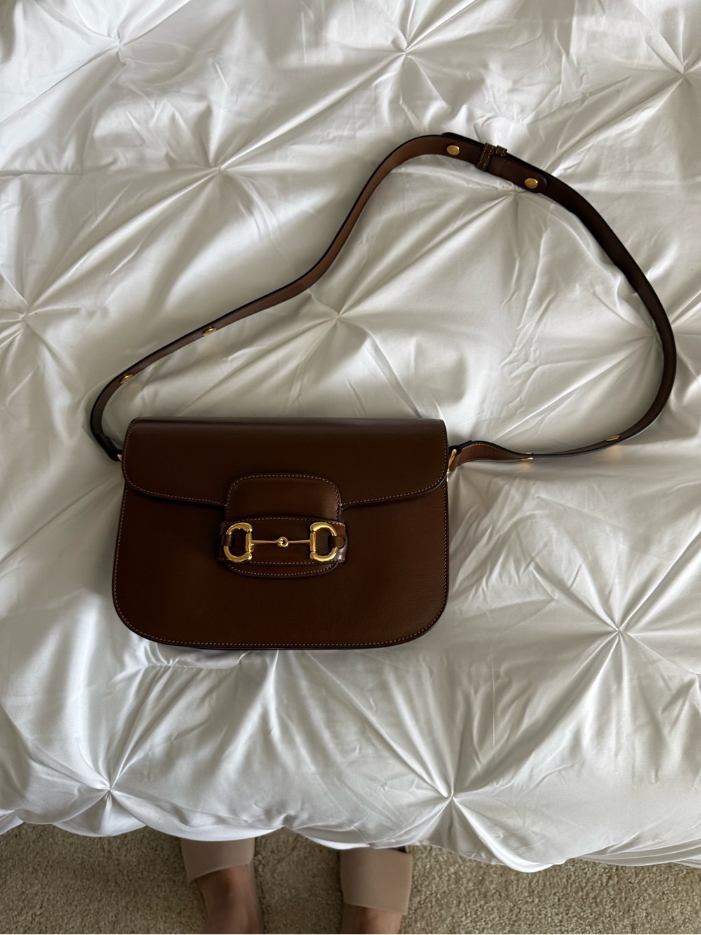 Horsebit 1955 Shoulder Bag Brown Sugar